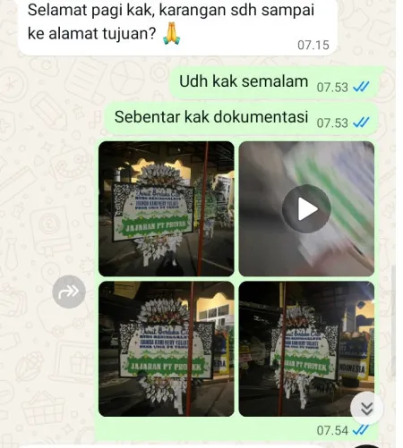 Pengiriman Papan Bunga Selamat Karet