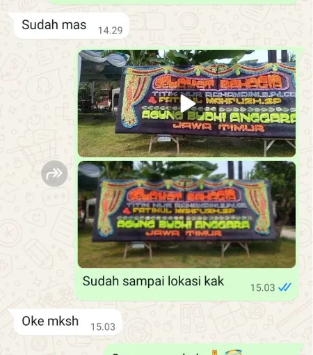 Pengiriman Papan Bunga Karet